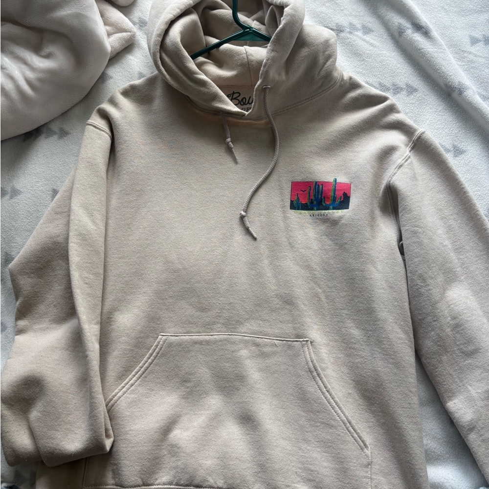 tan hoodie